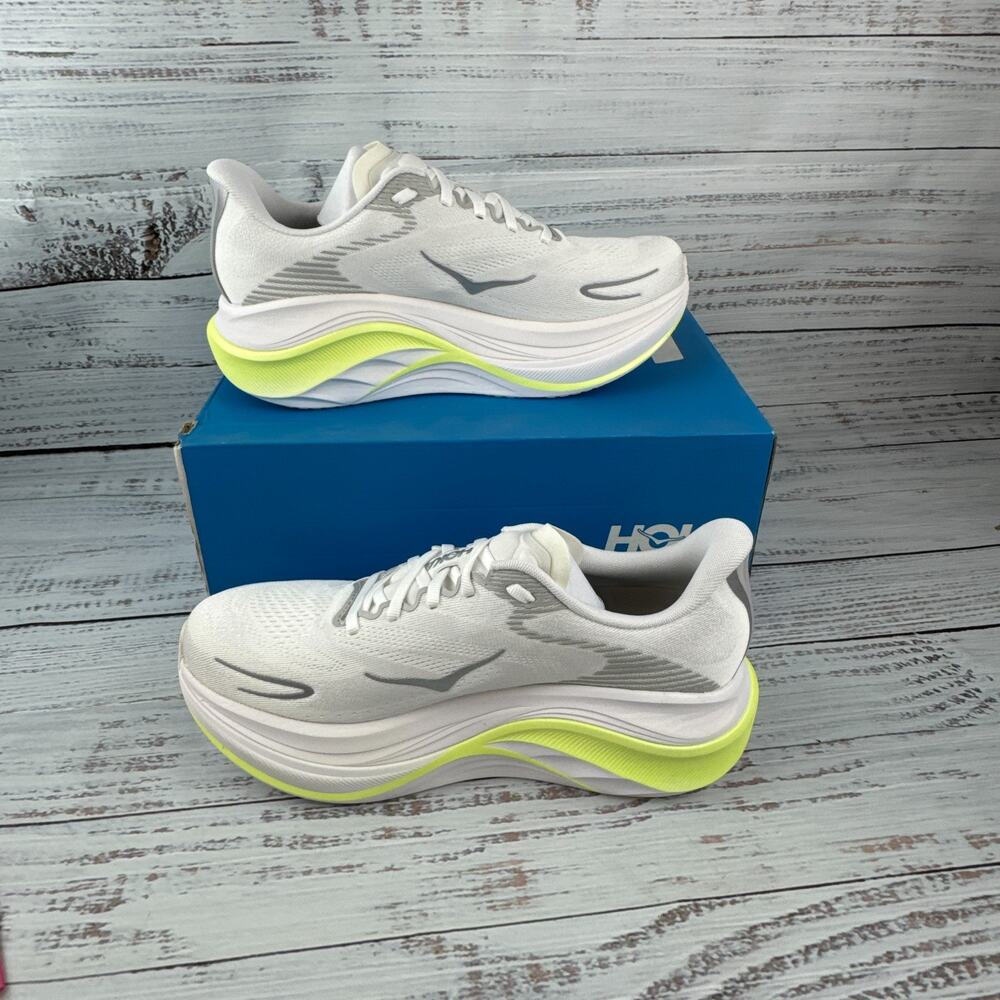 Hoka Skyward X 2 Womens US 8.5 B Running Shoes White Neon Yuzu - Picture 2 of 10